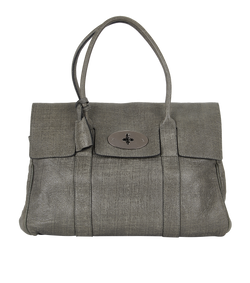 Medium Bayswater Tote, Suede, Grey, 1178418, DB, 3*